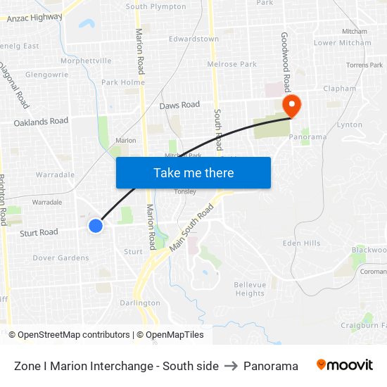 Zone I Marion Interchange - South side to Panorama map