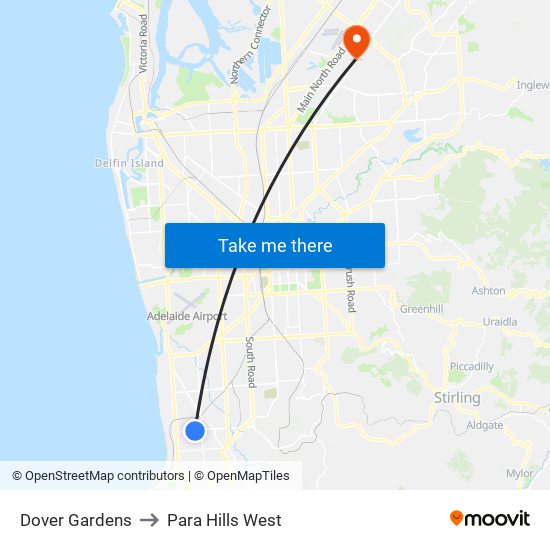 Dover Gardens to Para Hills West map