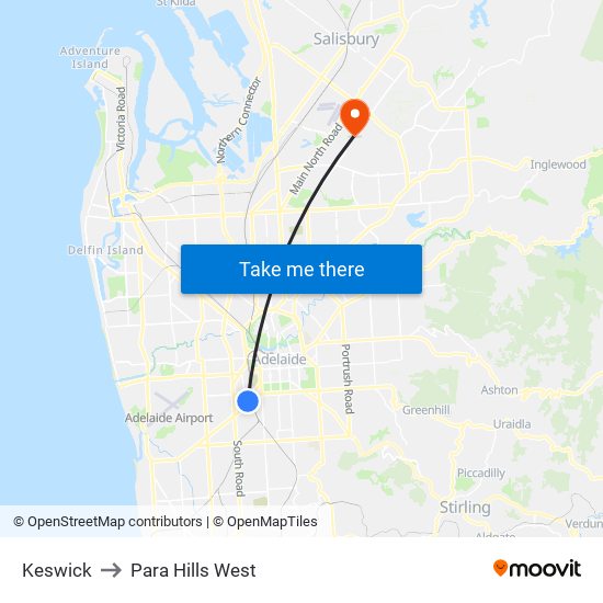 Keswick to Para Hills West map