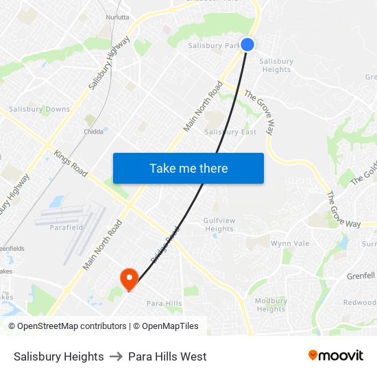 Salisbury Heights to Para Hills West map