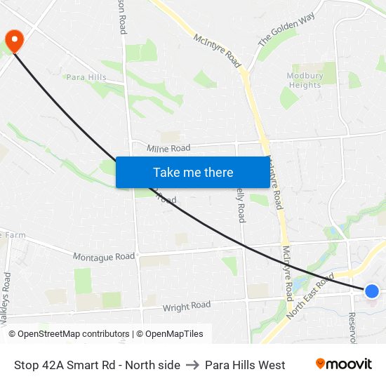 Stop 42A Smart Rd - North side to Para Hills West map