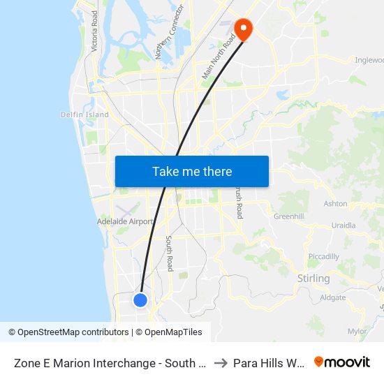 Zone E Marion Interchange - South side to Para Hills West map