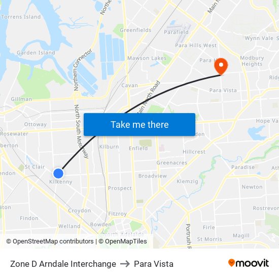 Zone D Arndale Interchange to Para Vista map