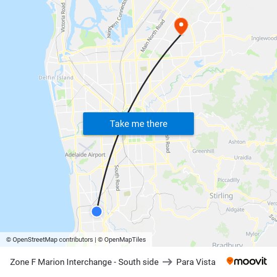 Zone F Marion Interchange - South side to Para Vista map