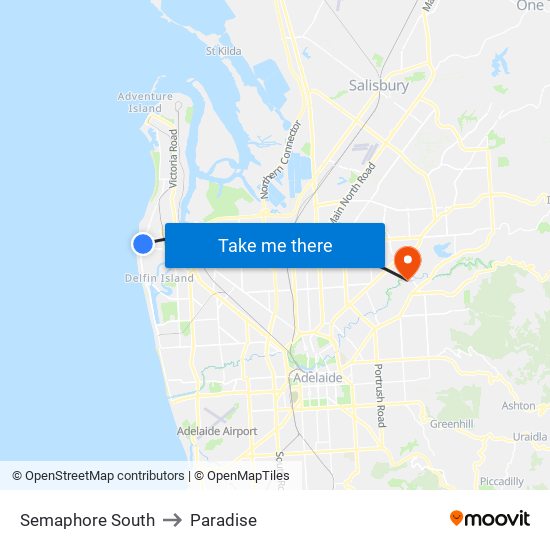 Semaphore South to Paradise map