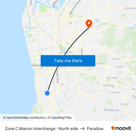 Zone C Marion Interchange - North side to Paradise map