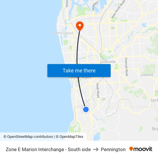 Zone E Marion Interchange - South side to Pennington map