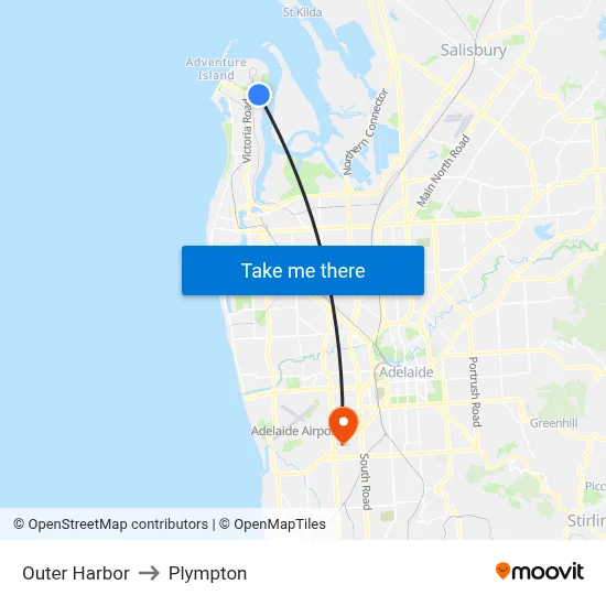 Outer Harbor to Plympton map