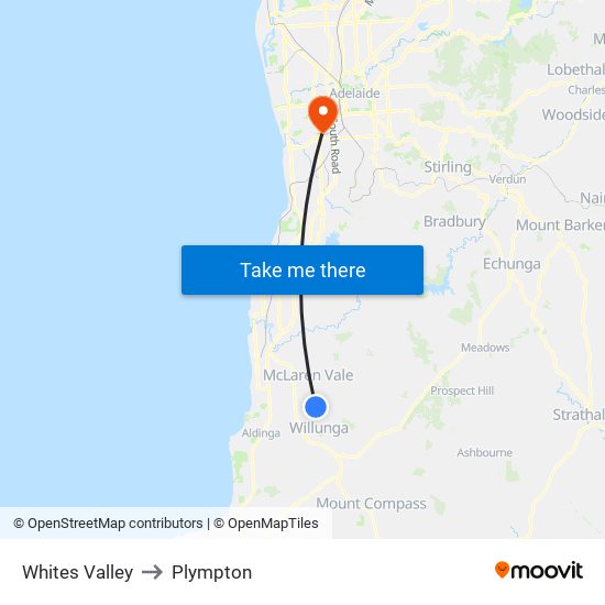 Whites Valley to Plympton map