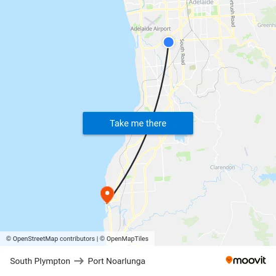 South Plympton to Port Noarlunga map