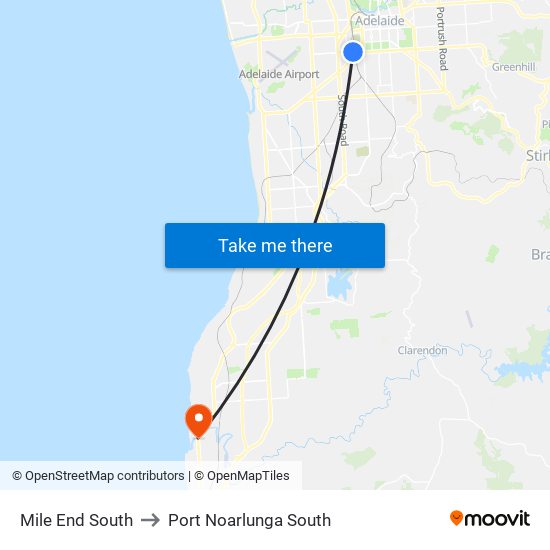 Mile End South to Port Noarlunga South map