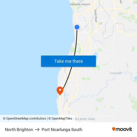 North Brighton to Port Noarlunga South map