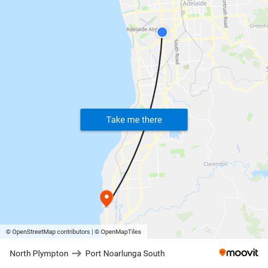North Plympton to Port Noarlunga South map