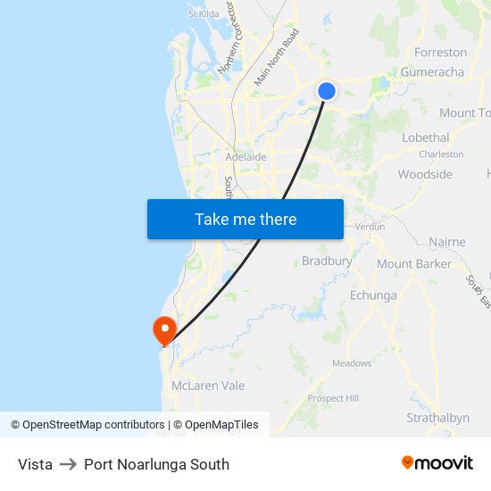 Vista to Port Noarlunga South map