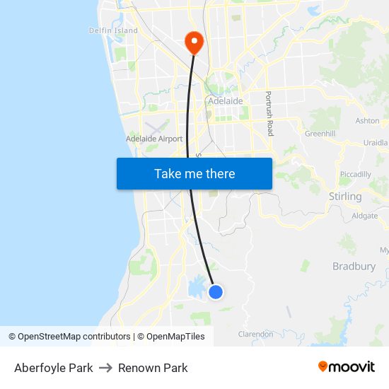 Aberfoyle Park to Renown Park map