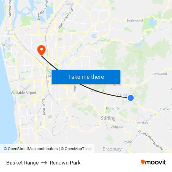 Basket Range to Renown Park map