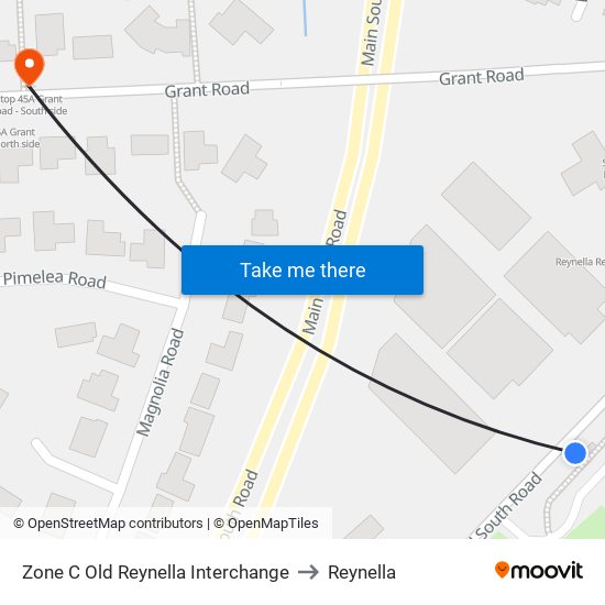 Zone C Old Reynella Interchange to Reynella map