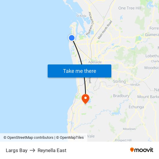 Largs Bay to Reynella East map