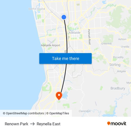 Renown Park to Reynella East map