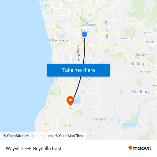 Wayville to Reynella East map