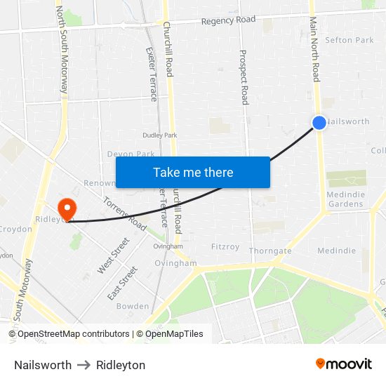 Nailsworth to Ridleyton map