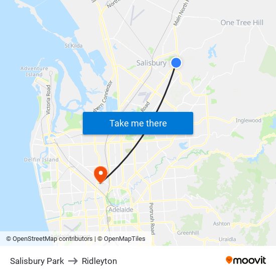 Salisbury Park to Ridleyton map