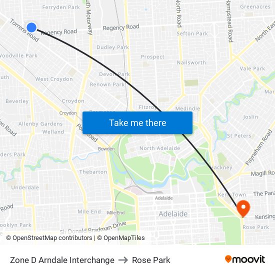 Zone D Arndale Interchange to Rose Park map