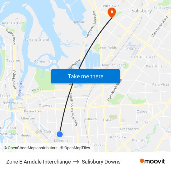 Zone E Arndale Interchange to Salisbury Downs map