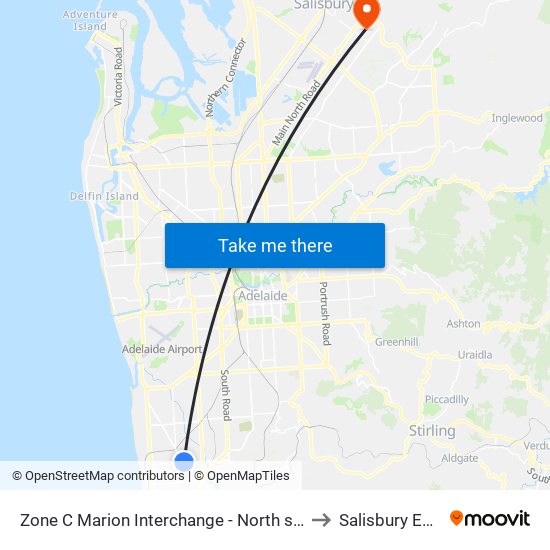 Zone C Marion Interchange - North side to Salisbury East map