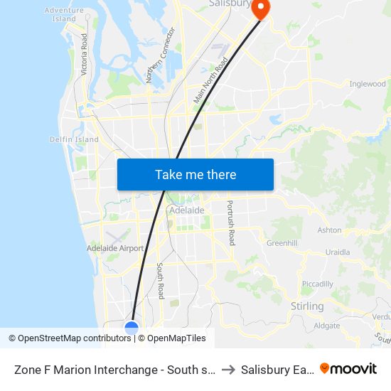 Zone F Marion Interchange - South side to Salisbury East map