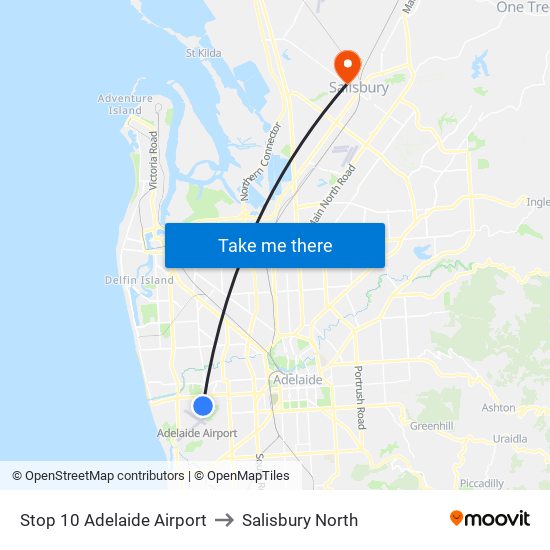 Stop 10 Adelaide Airport to Salisbury North map