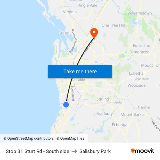 Stop 31 Sturt Rd - South side to Salisbury Park map