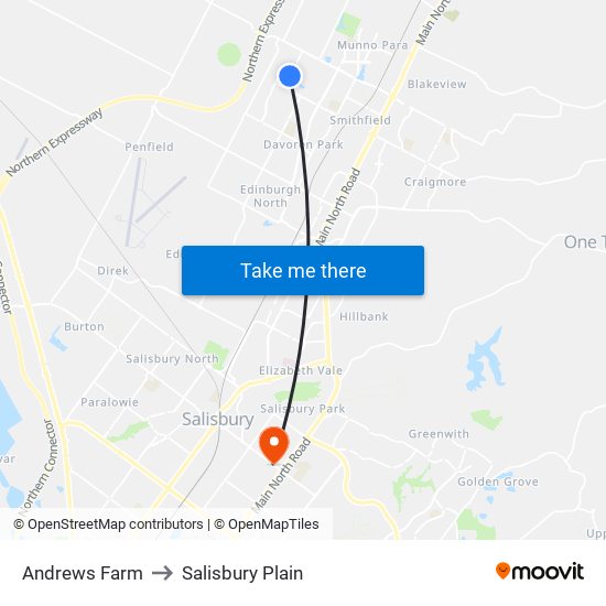 Andrews Farm to Salisbury Plain map