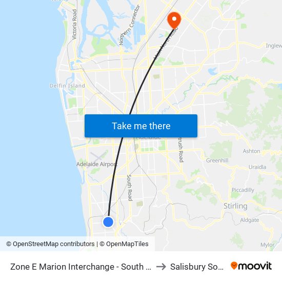 Zone E Marion Interchange - South side to Salisbury South map