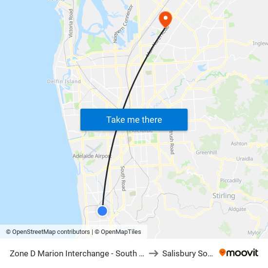 Zone D Marion Interchange - South side to Salisbury South map