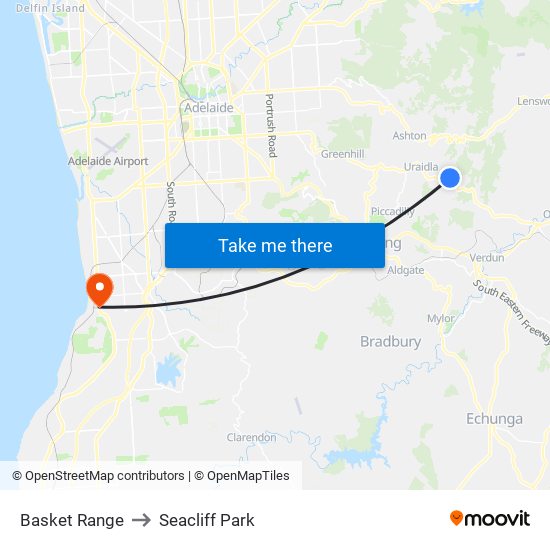 Basket Range to Seacliff Park map