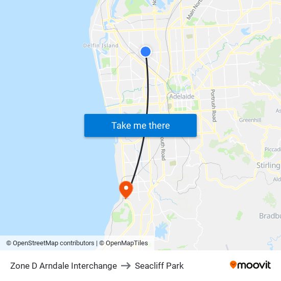 Zone D Arndale Interchange to Seacliff Park map