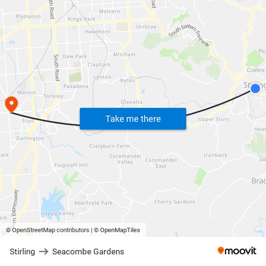 Stirling to Seacombe Gardens map