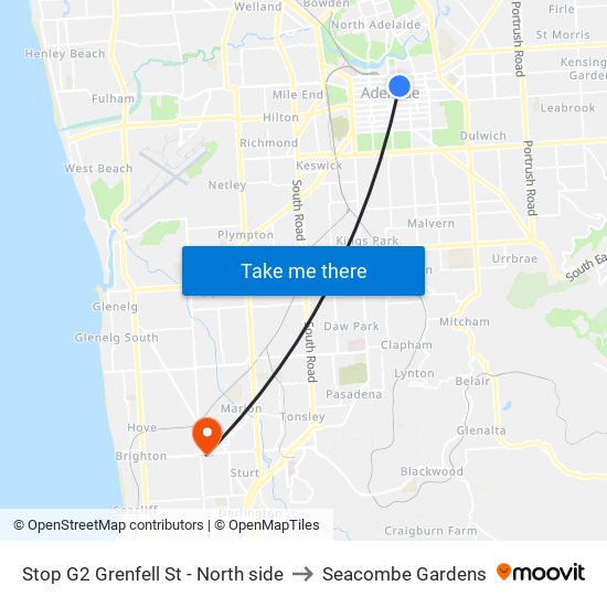 Stop G2 Grenfell St - North side to Seacombe Gardens map