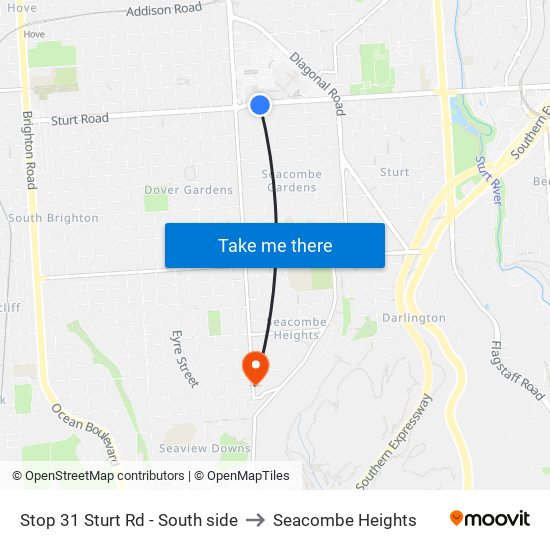 Stop 31 Sturt Rd - South side to Seacombe Heights map