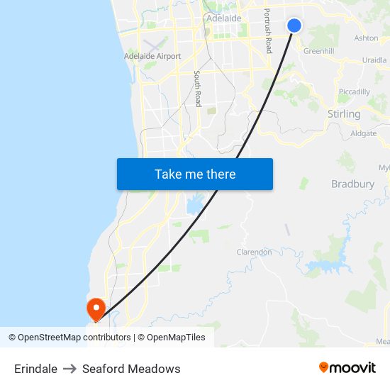 Erindale to Seaford Meadows map