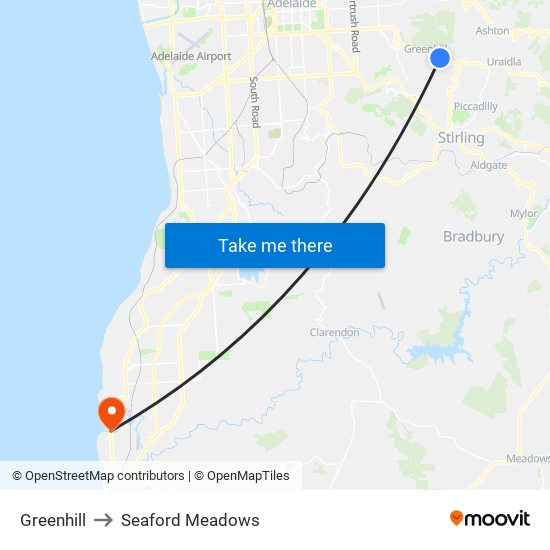 Greenhill to Seaford Meadows map