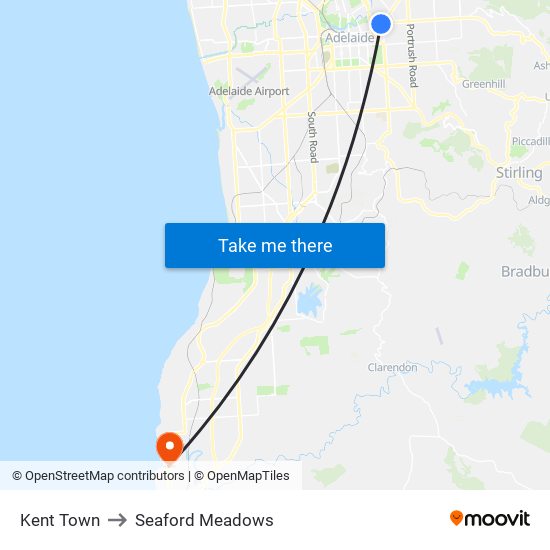 Kent Town to Seaford Meadows map