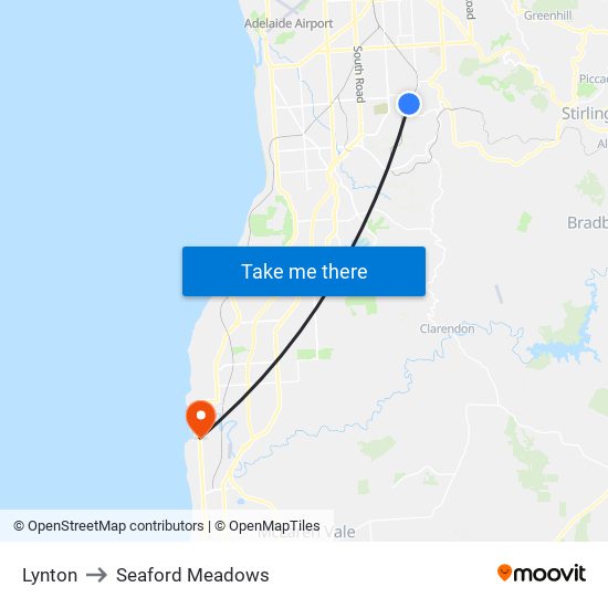 Lynton to Seaford Meadows map