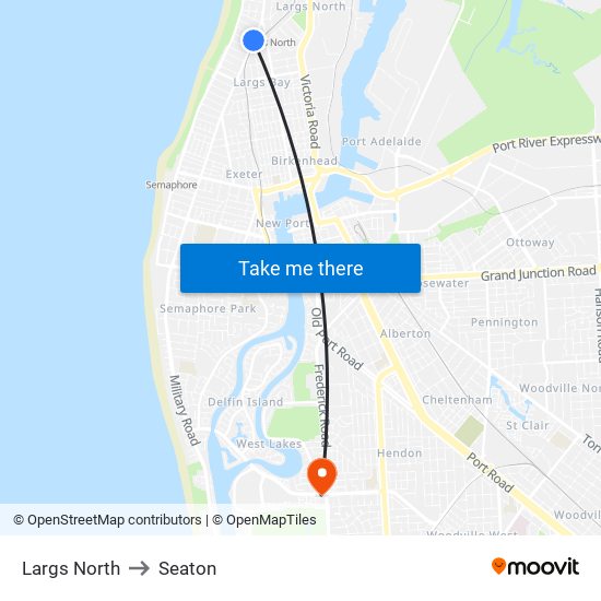 Largs North to Seaton map