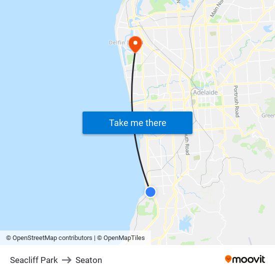 Seacliff Park to Seaton map