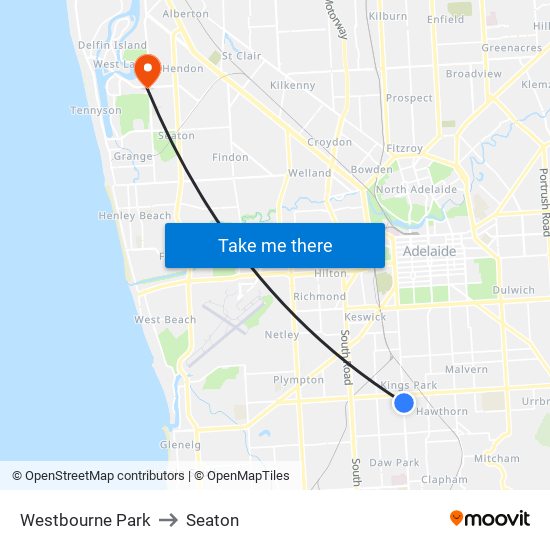 Westbourne Park to Seaton map