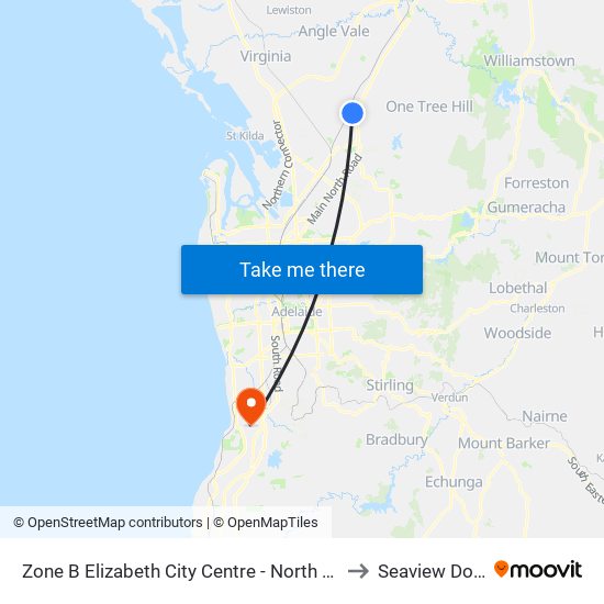 Zone B Elizabeth City Centre - North West side to Seaview Downs map