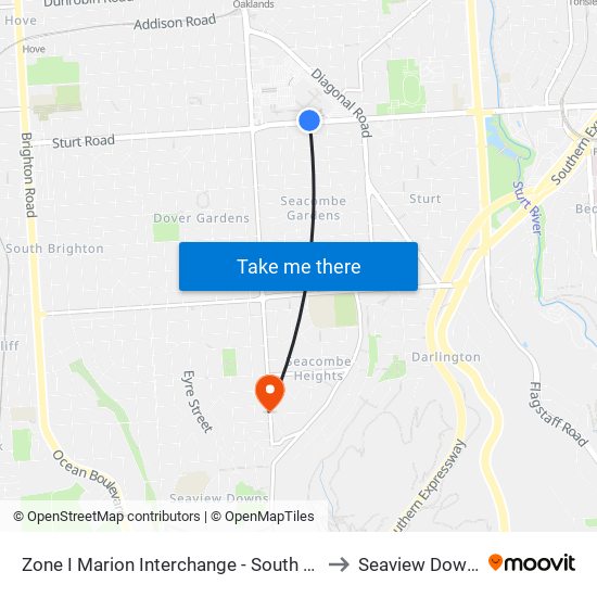 Zone I Marion Interchange - South side to Seaview Downs map