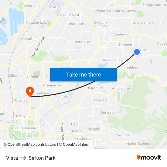 Vista to Sefton Park map